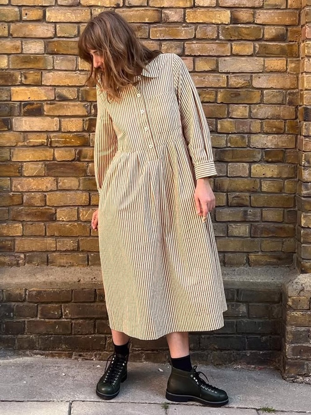 Toast Fayre Stripe Organic Poplin Shirt Dress